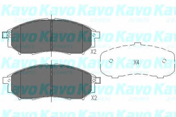 KAVO PARTS KBP-6567 Комплект гальмівних колодок,