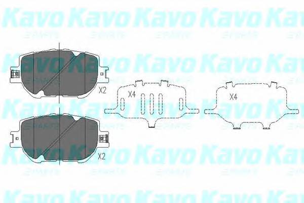 KAVO PARTS KBP-9015 Комплект тормозных колодок,