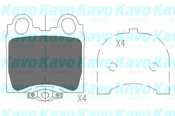 KAVO PARTS KBP-9066 Комплект гальмівних колодок,