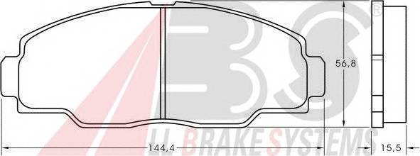 A.B.S. 36760 Комплект тормозных колодок,