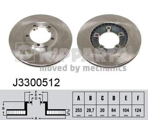 NIPPARTS J3300512 Гальмівний диск