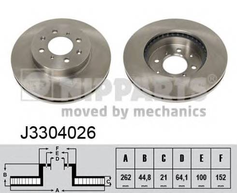 NIPPARTS J3304026 Тормозной диск