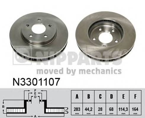 NIPPARTS N3301107 Гальмівний диск