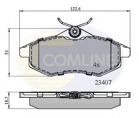 COMLINE CBP01145 Комплект тормозных колодок,