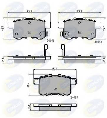 COMLINE CBP31711 Комплект тормозных колодок,