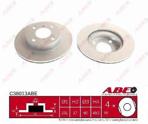 ABE C38013ABE Тормозной диск
