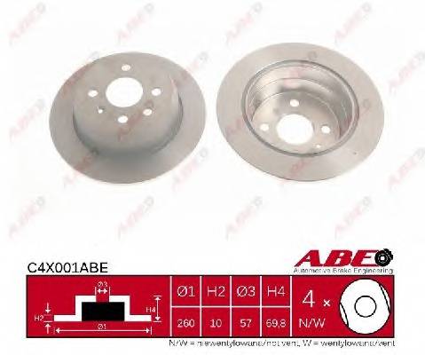 ABE C4X001ABE Тормозной диск