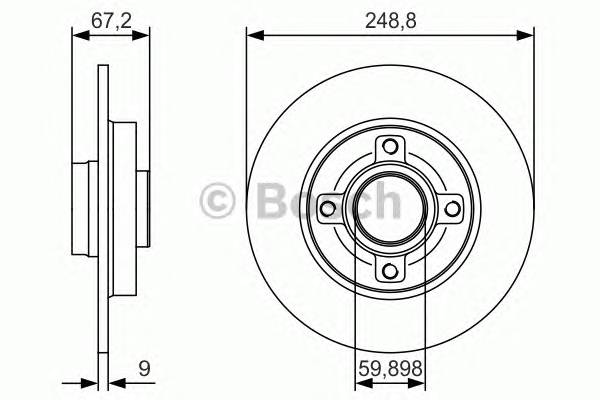 BOSCH 0986479S42 BOSCH CITROEN Диск