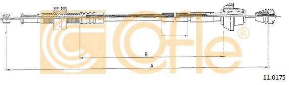COFLE 11.0175 Трос педалi акселератора