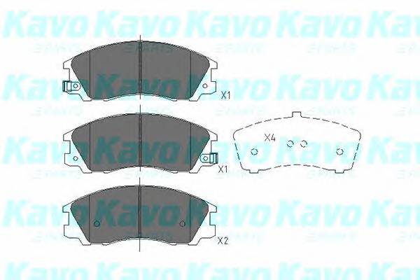 KAVO PARTS KBP-3016 Комплект тормозных колодок,