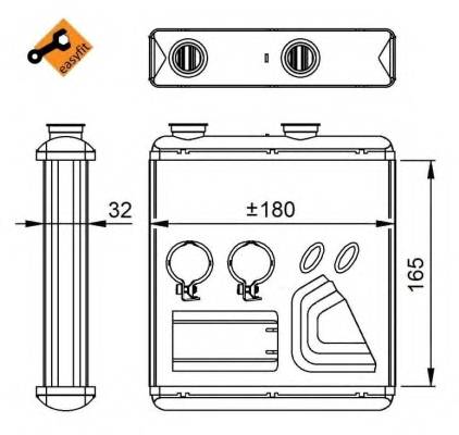 NRF 54298 Теплообменник, отопление салона