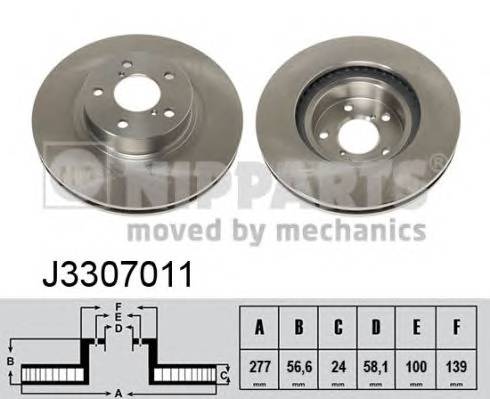 NIPPARTS J3307011 Тормозной диск