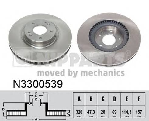 NIPPARTS N3300539 Тормозной диск