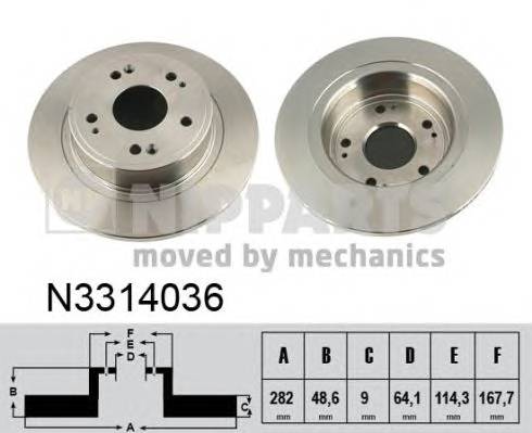 NIPPARTS N3314036 Гальмівний диск