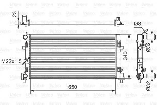 VALEO 701522 Радиатор системы охлаждения