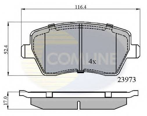 COMLINE CBP0984 Комплект гальмівних колодок,