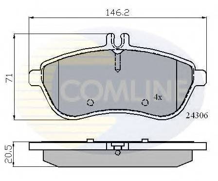 COMLINE CBP01786 Комплект тормозных колодок,