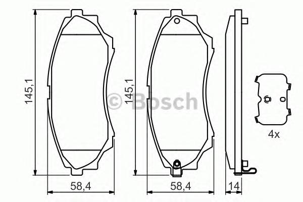 BOSCH 0 986 494 323 Комплект гальмівних колодок,