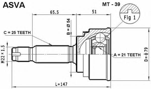 ASVA MT39 ØÐÓÑ ÍÀÐÓÆÍÒÉ 21X54X25