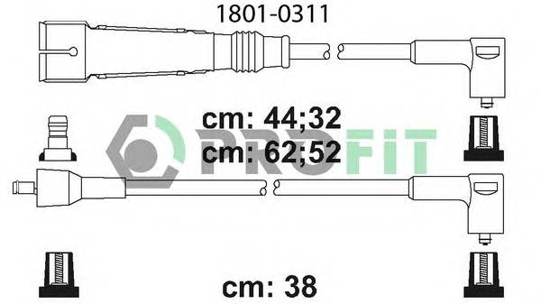 PROFIT 1801-0311 Високовольтні кабелі