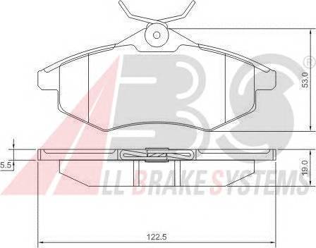 A.B.S. 37307 Комплект тормозных колодок,