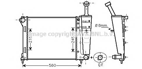 AVA QUALITY COOLING FTA2345 Радиатор, охлаждение двигателя