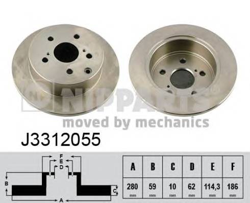 NIPPARTS J3312055 Тормозной диск