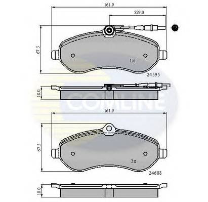 COMLINE CBP11621 Комплект гальмівних колодок,