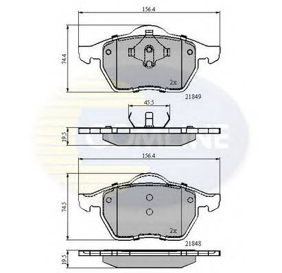 COMLINE CBP0715 Комплект тормозных колодок,