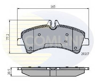 COMLINE CBP01575 Комплект гальмівних колодок,