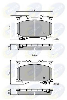 COMLINE CBP3831 Комплект тормозных колодок,