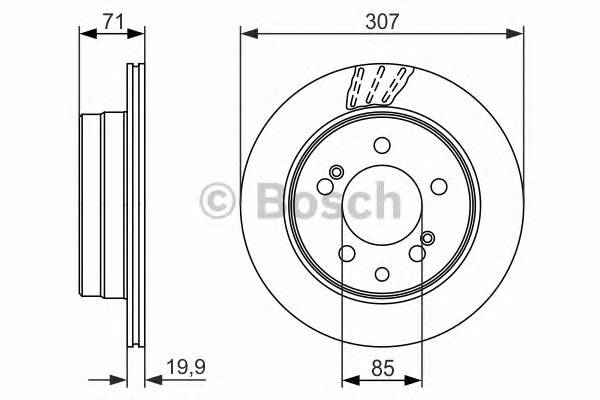 BOSCH 0 986 479 665 Гальмівний диск