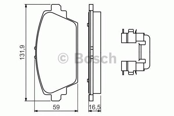 BOSCH 0986494629 Дисковые тормозные колодки,