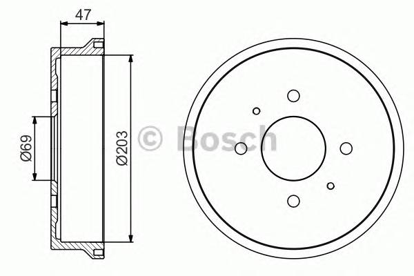 BOSCH 0 986 477 235 Гальмівний барабан