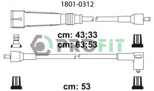 PROFIT 1801-0312 Високовольтні кабелі