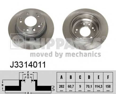 NIPPARTS J3314011 Гальмівний диск