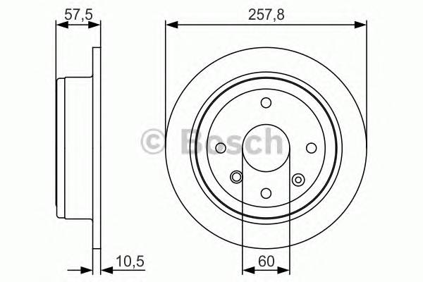 BOSCH 0986479S08 Тормозной диск Bosch