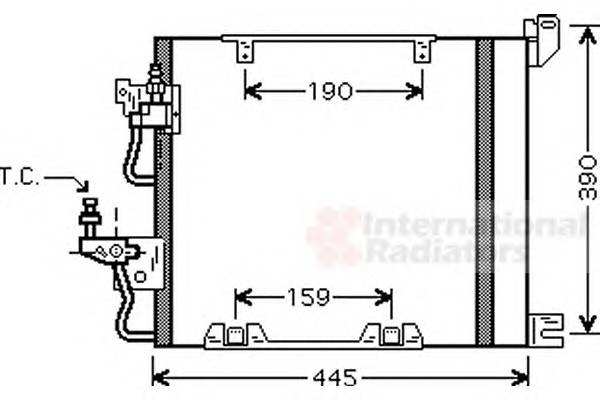 VAN WEZEL 37005368 Конденсатор, кондиционер