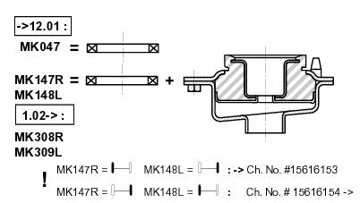 MONROE MK147R Опора стойки амортизатора