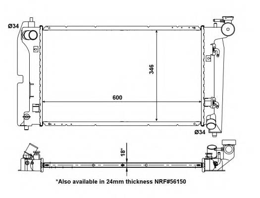 NRF 53325 Радиатор, охлаждение двигателя