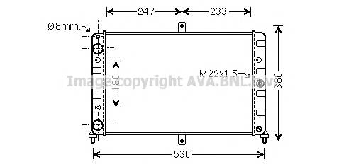 AVA QUALITY COOLING LA2008 Радиатор, охлаждение двигателя