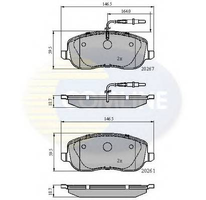 COMLINE CBP11158 Комплект тормозных колодок,