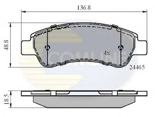 COMLINE CBP01604 Комплект тормозных колодок,