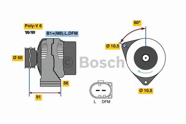 BOSCH 0 124 625 032 Генератор