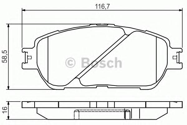 BOSCH 0 986 495 160 Комплект гальмівних колодок,