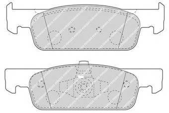 FERODO FDB4615 Комплект тормозных колодок,