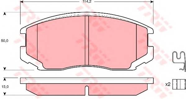 TRW GDB3214 Комплект гальмівних колодок,