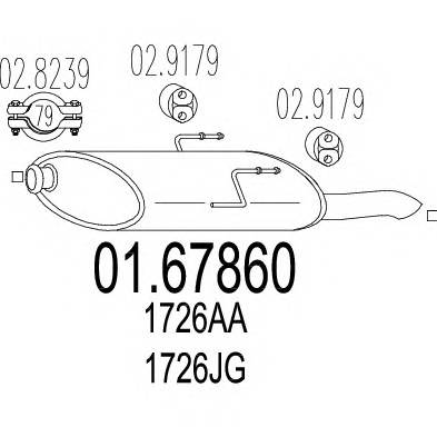 MTS 01.67860 Глушитель выхлопных газов