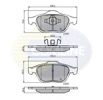 COMLINE CBP01116 Комплект гальмівних колодок,