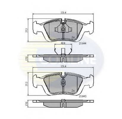 COMLINE CBP0513 Комплект тормозных колодок,